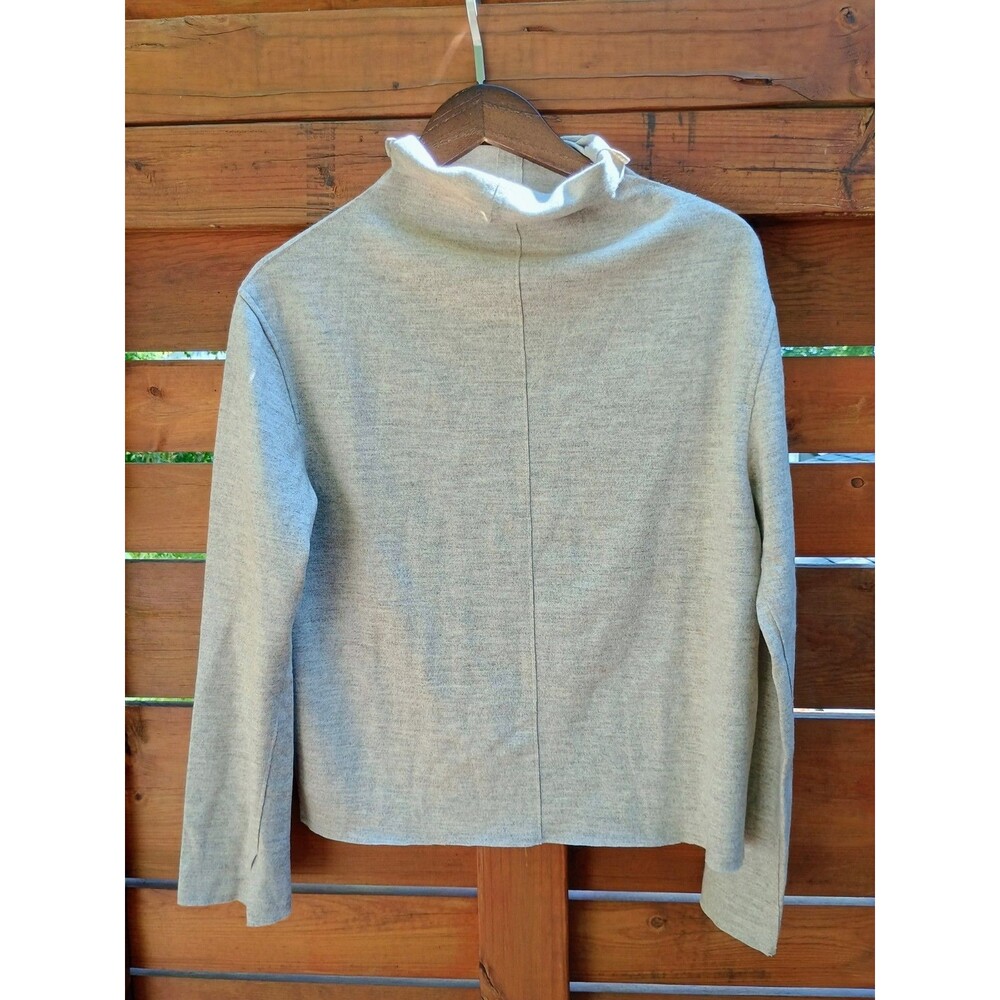 Rag & Bone Neutral Ivory XS Mock Neck Sweater Superfine Japanese Knit Wool